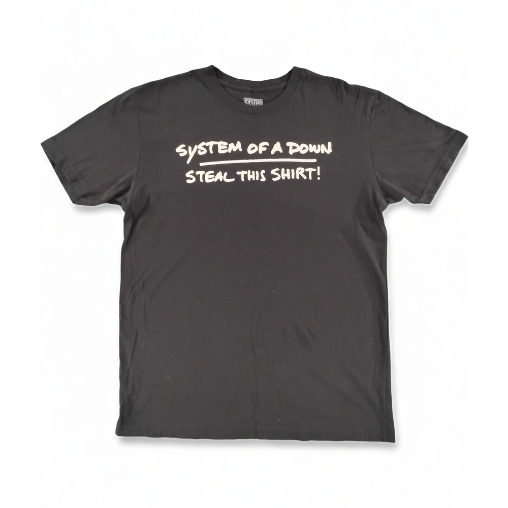 System Of A Down Streetwear Grunge Band Tee Medium Cotton Graphic Metal Rock
